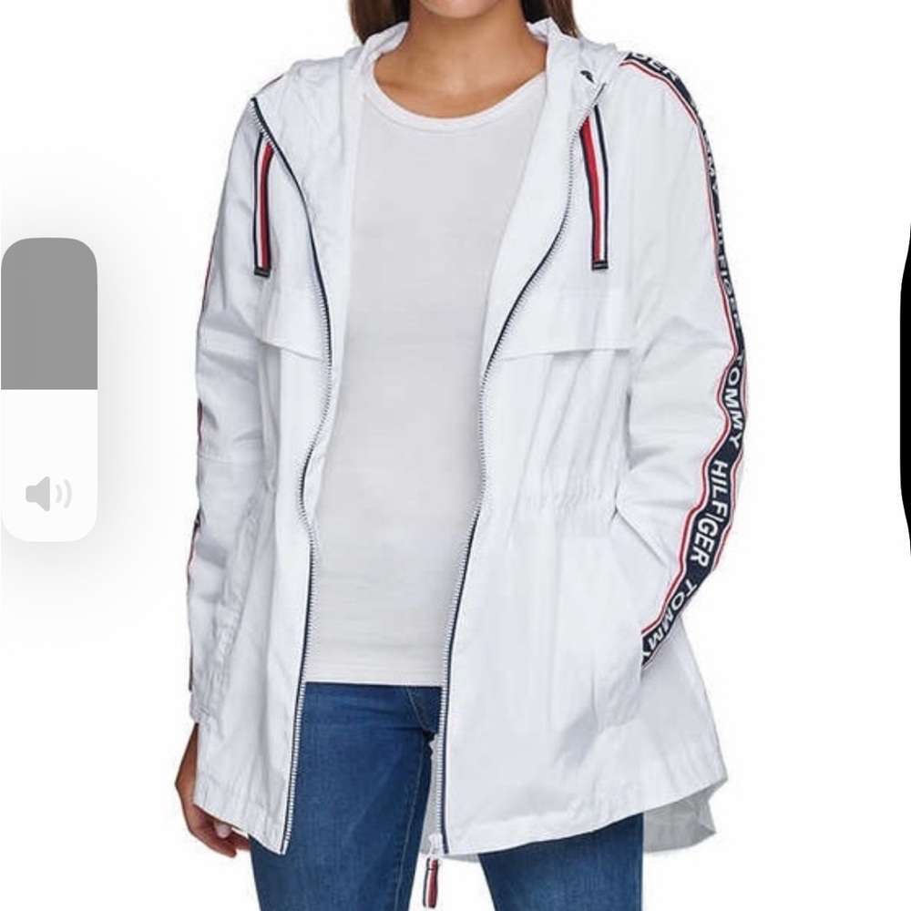 Tommy Hilfiger White Windbreaker Jacket New without tag